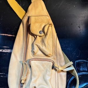Free People sling bag, yellow leather